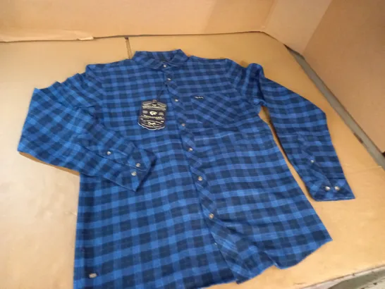 TOKYO LAUNDRY YOHO BLUE CHECK SHIRT - L