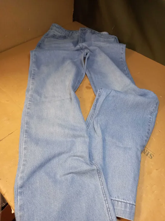 LONGTALLSALLY BLUE DENIM WIDE LEG JEANS - SIZE 14