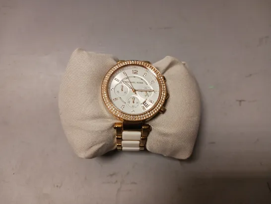 MICHAEL KORS ROSE GOLD & WHITE WATCH MK-5774