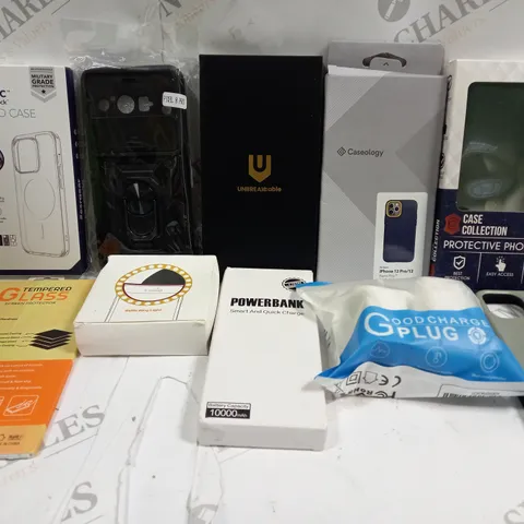 BOX OF APPROX 20 ASSORTED PHONES CASES AND ACCESSORIES 