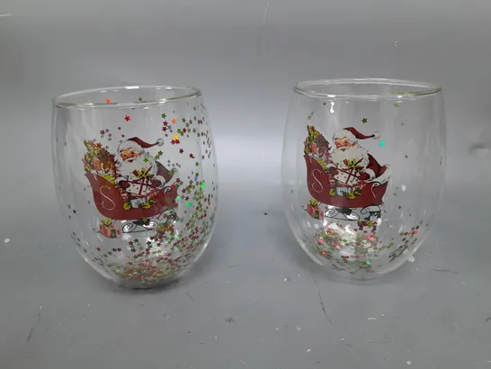 MR CHRISTMAS SET OF 2 FESTIVE GLASSES