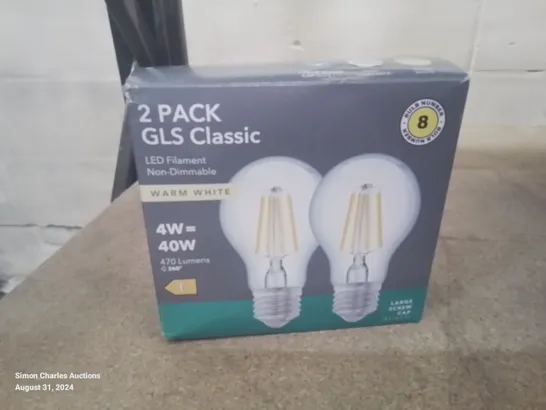 BOXED SIPES 2 PACK OF 40W WARM WHITE LIGHT BULBS