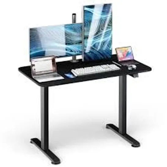 BOXED COSTWAY ELECTRIC HEIGHT ADJUSTABLE STANDING DESK WITH BUTTON CONTROLLER - BLACK 