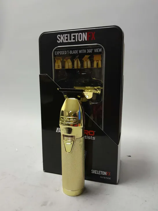 BOXED BABYLISS PRO SKELETON FX PROFESSIONAL OUTLINING TRIMMER IN GOLD 