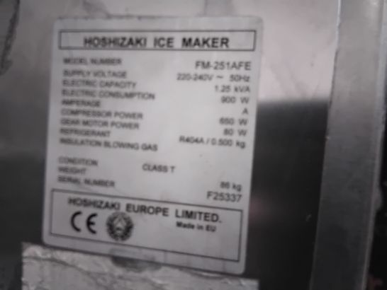 HOSHIZAKI ICE MAKER FM-251AFE WITH STAND & HOPPER