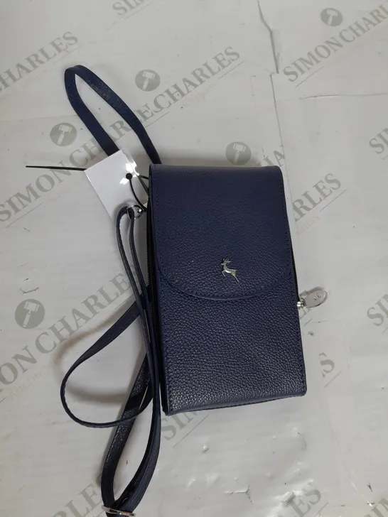 ASHWOOD LEATHER CROSSBODY PHONE BAG IN NAVY