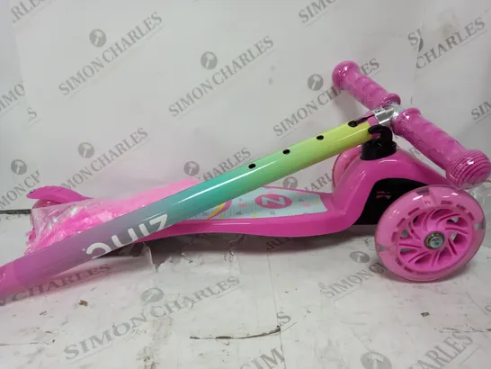 BOXED ZINC LIGHT UP EXPLORER UNICORN SCOOTER 