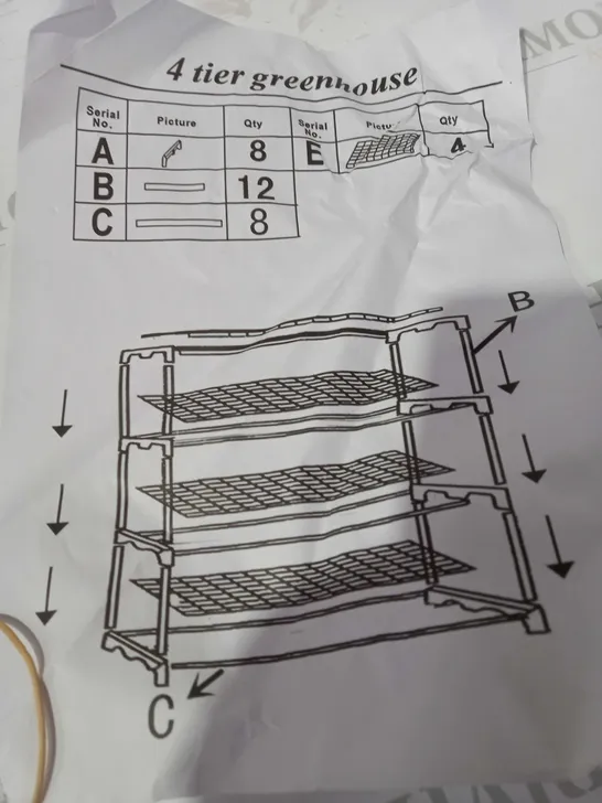 BOXED 4-TIER GREENHOUSE 