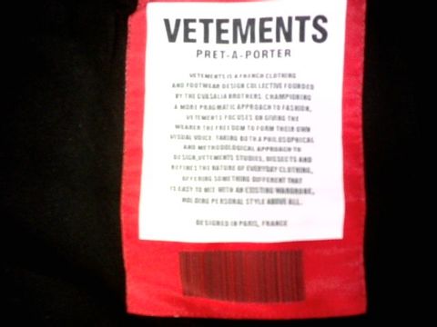 T-SHIRT IN THE STYLE OF VETEMENTS 