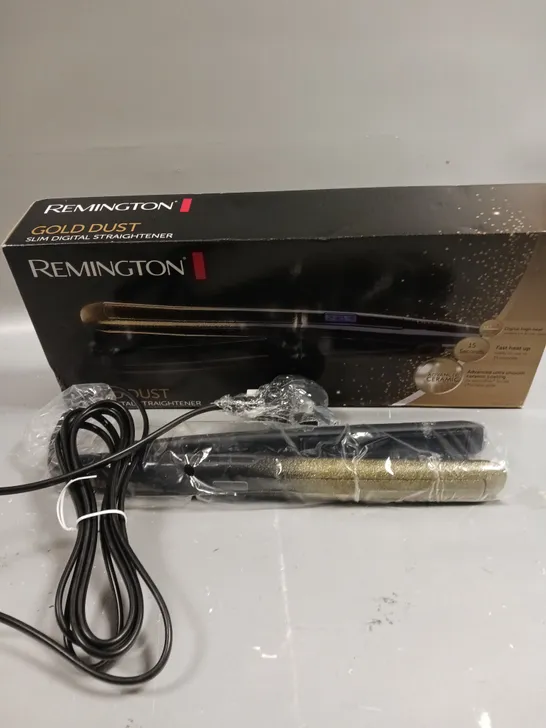 BOXED REMINGTON GOLD DUST SLIM DIGITAL STRAIGHTENER 