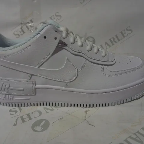 BOXED PAIR OF DESIGNER TRAINERS IN THE STYLE OF NIKE AIR FORCE 1 IN WHITE UK SIZE 9