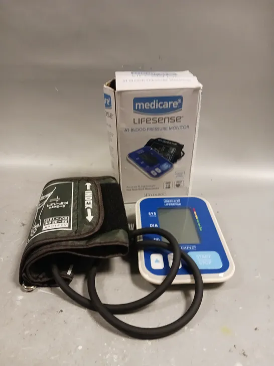 BOXED MEDICARE LIFESENSE A1 BLOOD PRESSURE MONITOR 