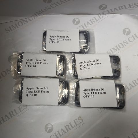 5 X 10 PCS APPLE IPHONE 6G LCD FRAME BLACK