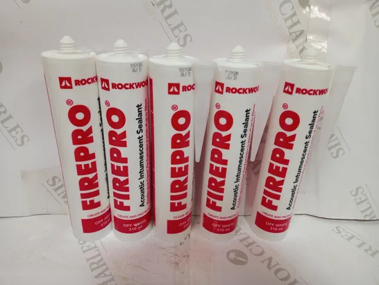 BOX OF APPROXIMATELY 10 ROCKWOOL FIREPRO ACCOUSTIC INTUMESCENT SEALANT