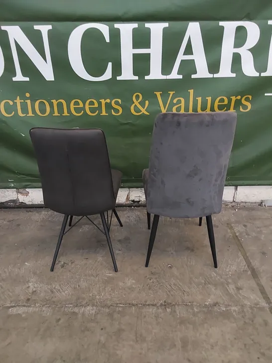 2 X ASSORTED CASUAL DINING CHAIRS