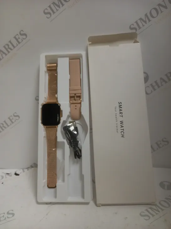 BOXED ROSE GOLD SMART WATCH HEALTH TRACKER