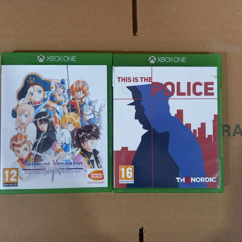 LOT OF 2 ASSORTED XBOX ONE VIDEO GAMES TO INCLUDE TALES OF VESPERIA & THIS IS THE POLICE 