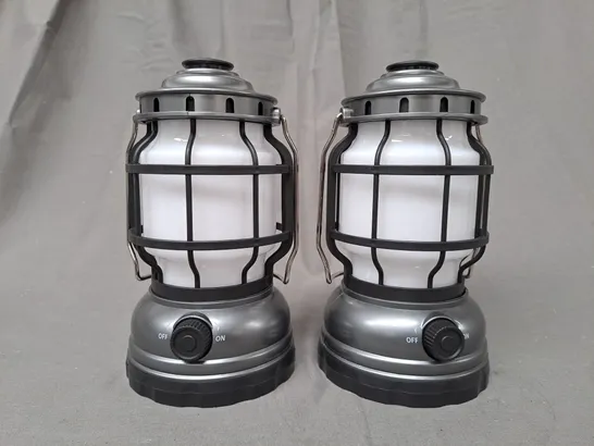 2X HANGING BATTERY LANTERNS 