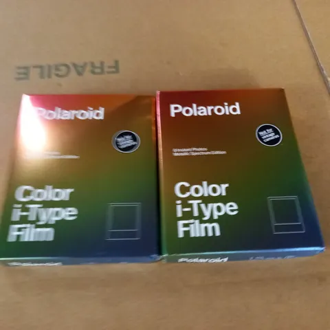 LOT OF 2 POLAROID COLOUR I-TYPE FILM 