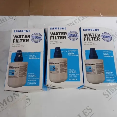 LOT OF 3 SAMSUNG WATER FILTERS FOR FRIDGES WITH ICE/WATER DISPENSERS