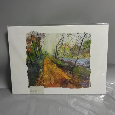 ALFIE CARPENTER "FLOWING THROUGH AUTUMN" PRINT ON PAPER APPROX 30CMX42CM