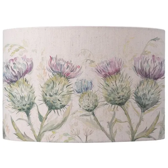 BOXED THISTLE GLEN 40cm COTTON DRUM LAMP SHADE (1 BOX)