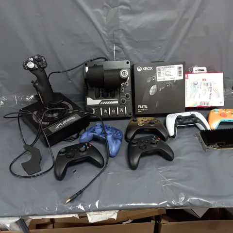 LOT OF ASSORTED GAMING ITEMS, TO INCLUDE XBOX ELITE4 SERIES 2 CONTROLLER, AFTERGLOW WAVE WIRELESS CONTROLLER, ETC