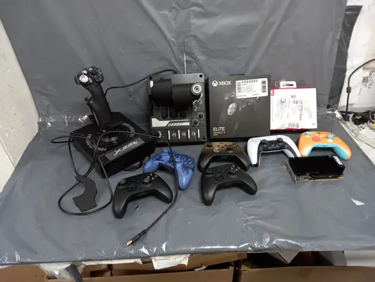 LOT OF ASSORTED GAMING ITEMS, TO INCLUDE XBOX ELITE4 SERIES 2 CONTROLLER, AFTERGLOW WAVE WIRELESS CONTROLLER, ETC