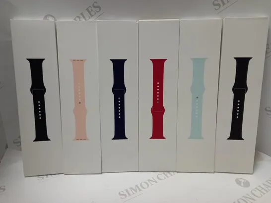 LARGE QUANTITY OF BOXED ASSORTED APPLE WATCH STRAPS IN ASSORTED COLOURS