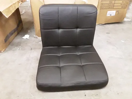 BOXED BLACK LEATHER BAR STOOL