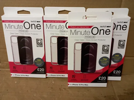 LOT OF 4 MINUTE ONE CLEAR CASES FOR IPHONE 12 PRO MAX