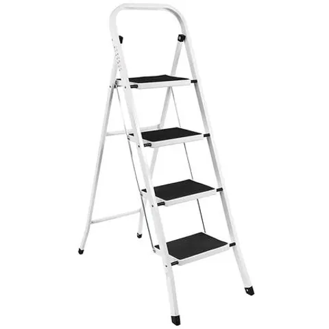 SEALED 4-STEP STEEL PORTABLE FOLDING HEAVY DUTY LADDER 