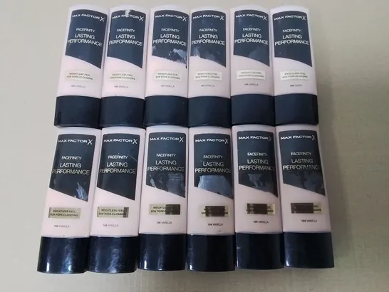 LOT OF 12 MAX FACTOR X FACEFINITY LASTING PERFORMANCE - 104 VANILLA 