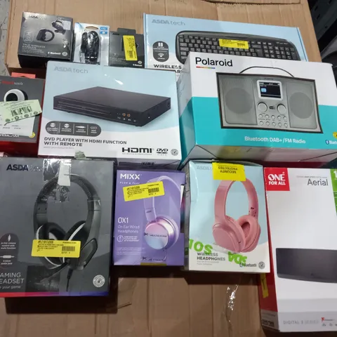 LARGE BOX OF ASSORTED ELECTRICAL GOODS TO INCLUDE;