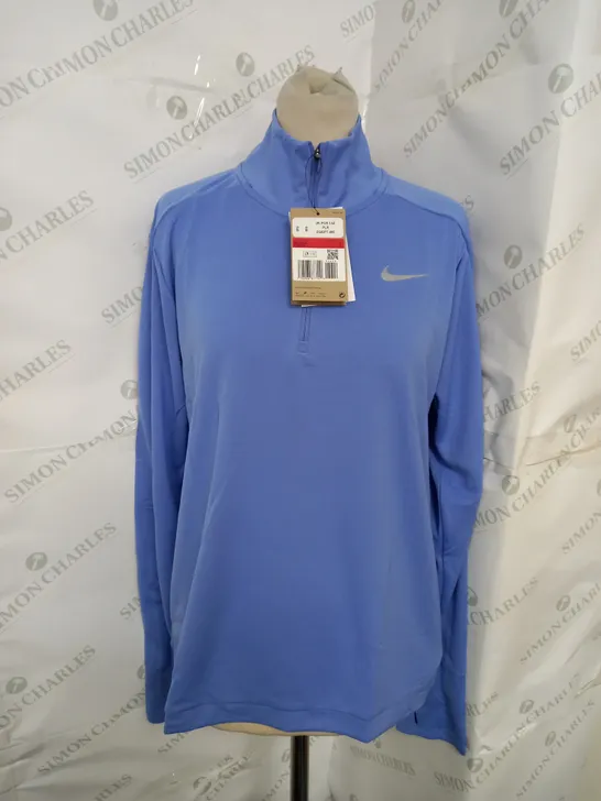 NIKE DRI-FIT WOMENS 1/4 ZIP IN BLUE SIZE L