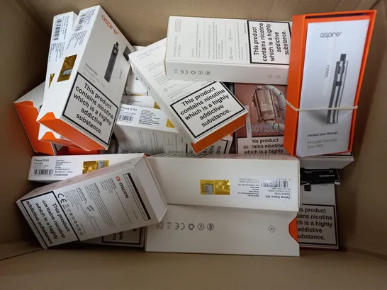 BOX OF APPROXIMATELY 20 ASSORTED E-CIGARETTES