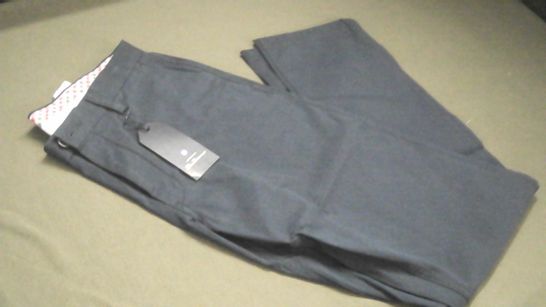 BEN SHERMAN NAVY STRAIGHT FIT TROUSERS - 32R