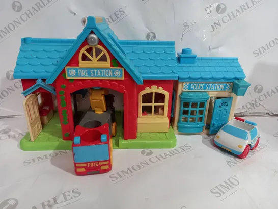 HAPPY LAND FIRE STATION & POLICE STATION WITH CITY RUG