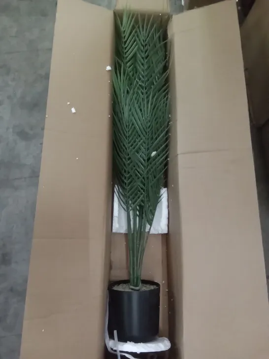 2 BOXED FLOURESCENT ARTIFICIAL PALM PLANTS