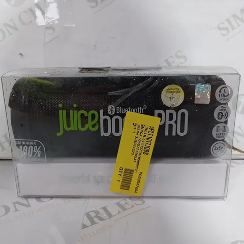 BOXED JUICEBOOMPRO PORTABLE BLUETOOTH SPEAKER 