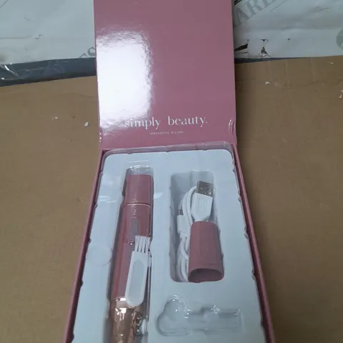 BOXED SIMPLY BEAUTY 2 IN 1 SUPER SMOOTH FACE & BROWS HAIR REMOVER, BLUSH