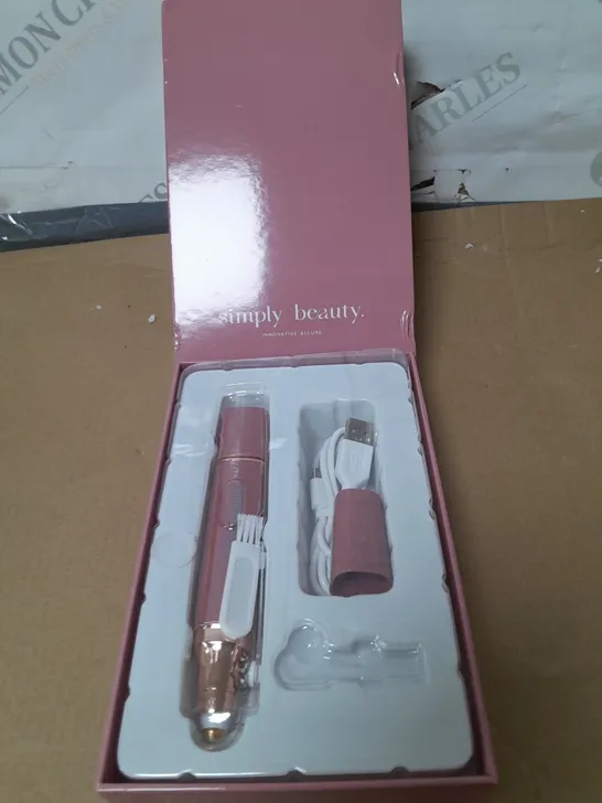 BOXED SIMPLY BEAUTY 2 IN 1 SUPER SMOOTH FACE & BROWS HAIR REMOVER, BLUSH