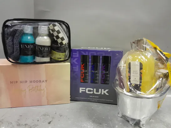 8 ASSORTED GIFT SETS TO INCLUDE FCUK, NIVEA MEN, SPA LUXETIQUE, ETC 