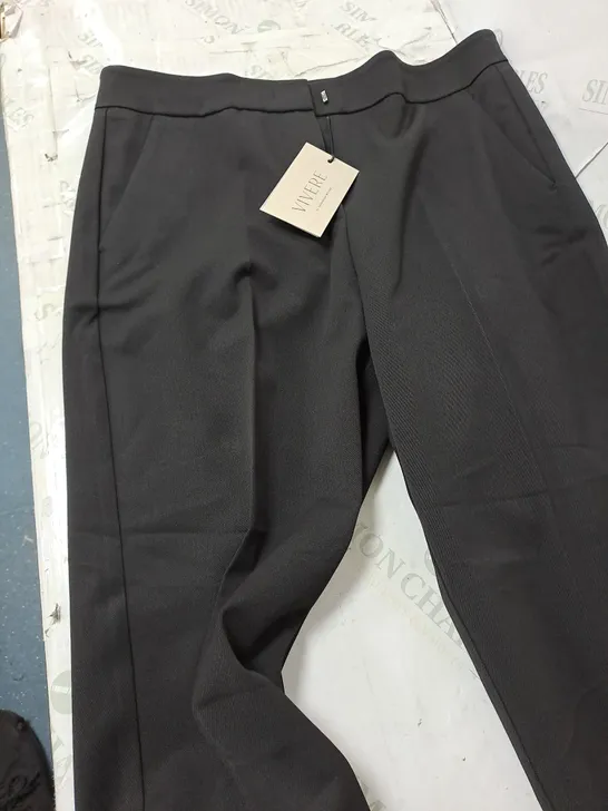 VIVERE LULA BLACK SMART TROUSERS - SIZE 12