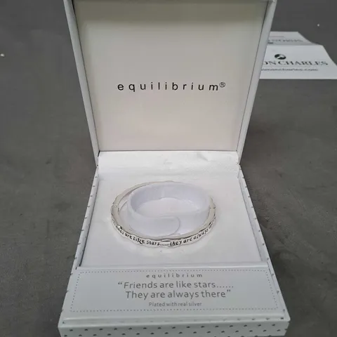 EQUILIBRIUM FRIENDS SILVER PLATED BRACELET