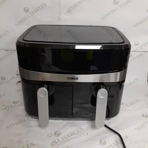 BOXED TOWER 9 LITRE DUAL BASKET AIR FRYER 