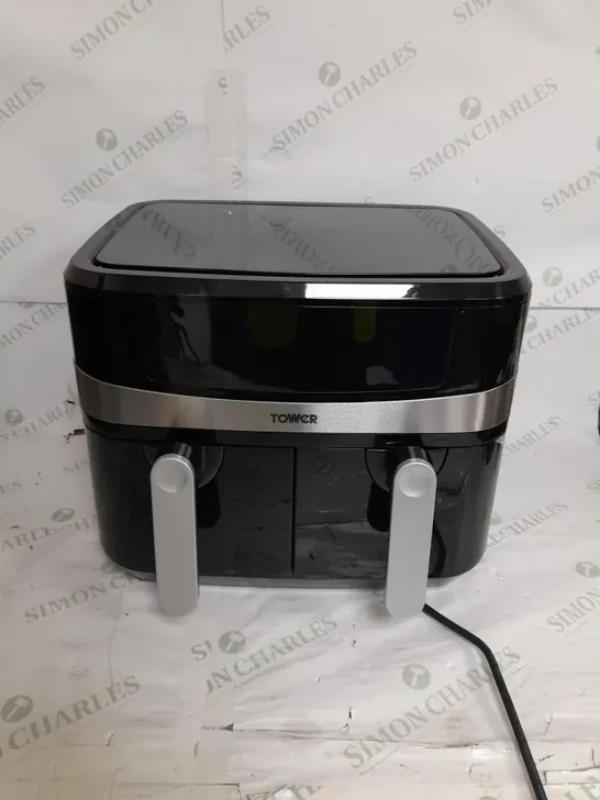 BOXED TOWER 9 LITRE DUAL BASKET AIR FRYER 