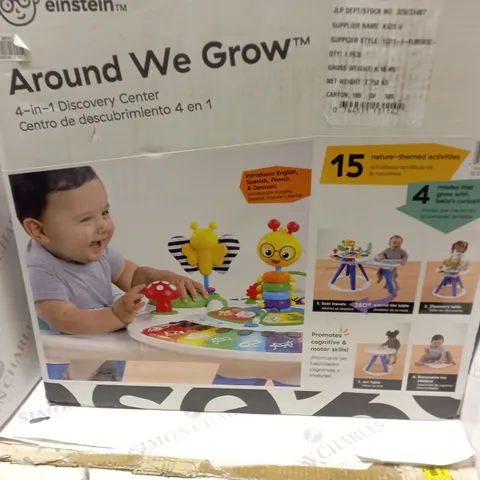 BOXED BABY EINSTEIN AROUDN WE GROW 4-IN-1 DISCOVERY CENTER