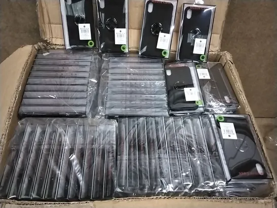 LOT CONTAINING APPROXIMATELY 250 BOXED SEALED IPHONE XS CASES IN BLACK