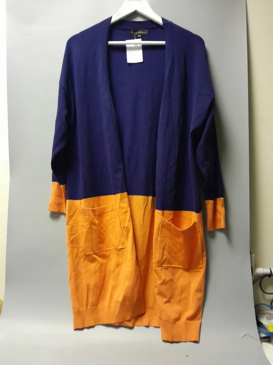 FRANK USHER HALFNHALF ROBE IN NAVY/ORANGE - S/M